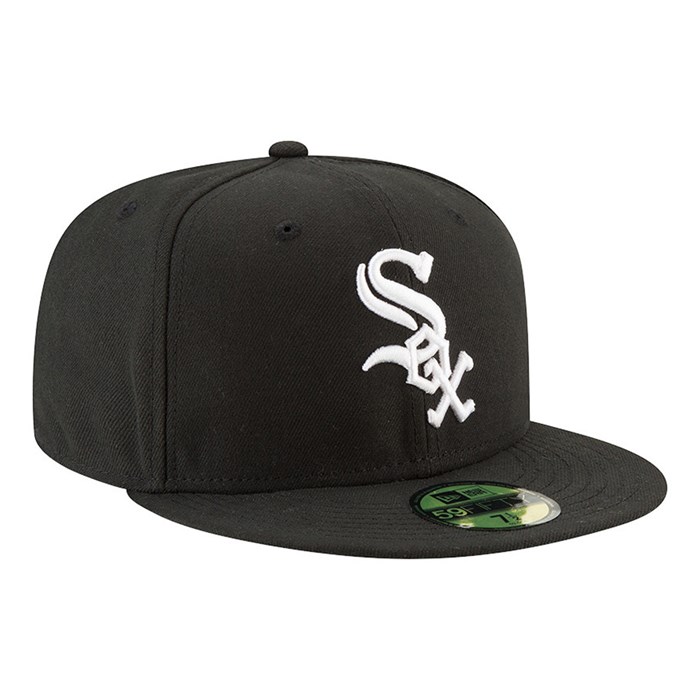 Chicago White Sox Authentic On Field Game 59FIFTY Lippis Mustat - New Era Lippikset Finland FI-085347
